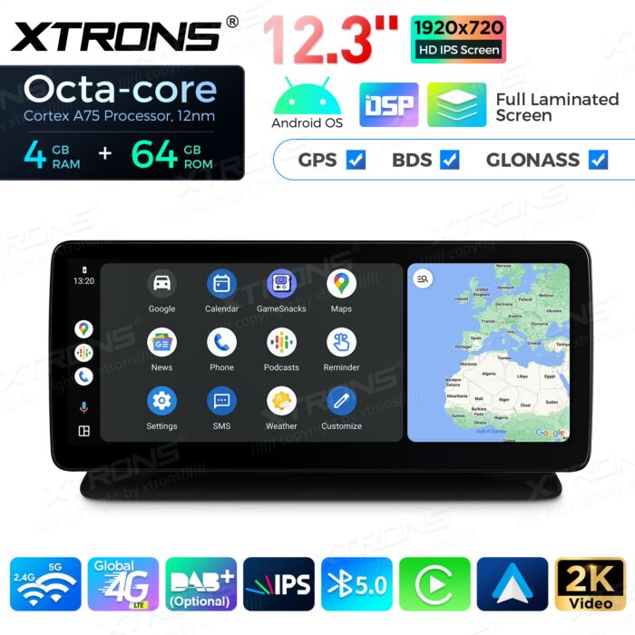 Autoradio Android da 12,3" per vari modelli Mercedes-Benz | Apple CarPlay e Android Auto | QLM2240M12CLS
