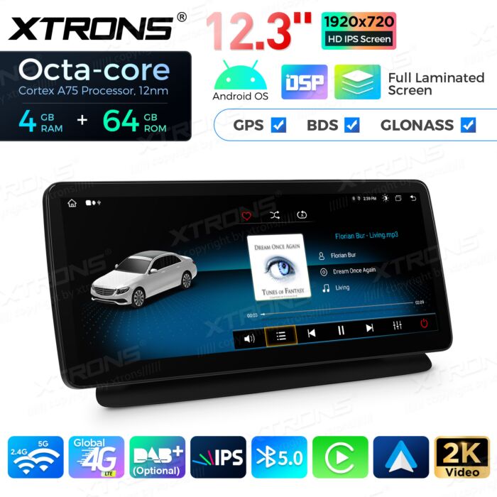 Autoradio Android da 12,3" per vari modelli Mercedes-Benz | Apple CarPlay e Android Auto | QLM2240M12CLS