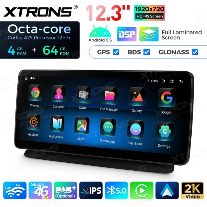 Autoradio Android da 12,3" per vari modelli Mercedes-Benz | Apple CarPlay e Android Auto | QLM2240M12CLS