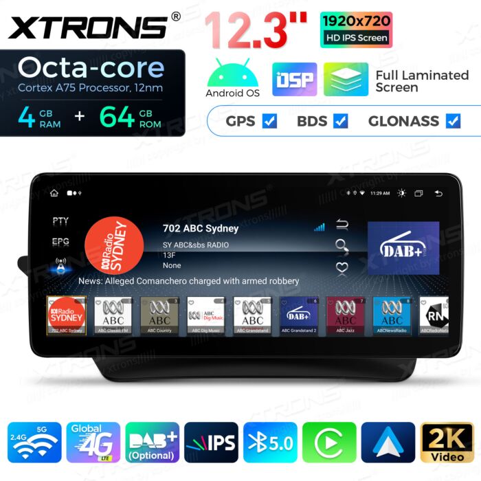 Autoradio Android da 10,25" per Mercedes-Benz Classe E | Apple CarPlay e Android Auto | QLM2240M12ECL