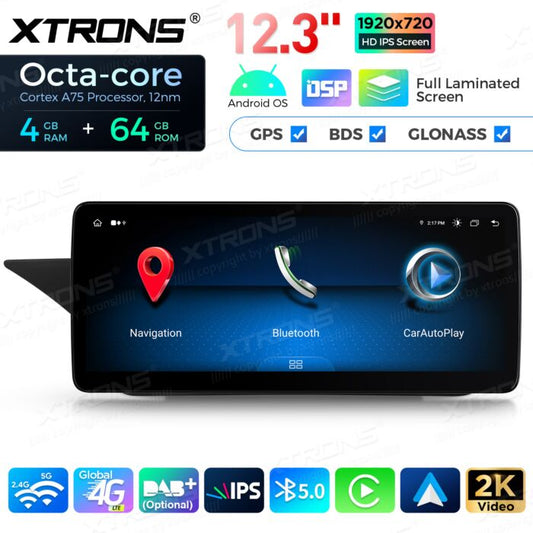 Autoradio Android da 12,3" per Mercedes-Benz Classe E | Apple CarPlay e Android Auto QLM2240M12EL