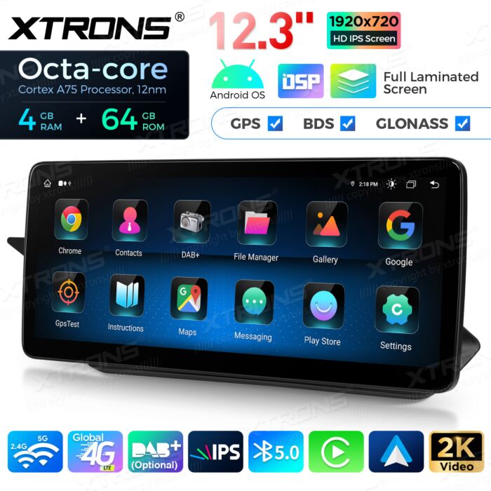 Autoradio Android da 12,3" per Mercedes-Benz Classe E | Apple CarPlay e Android Auto QLM2240M12EL