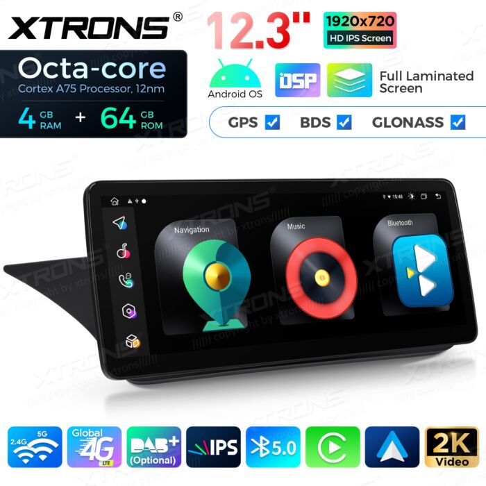 Autoradio Android da 12,3" per Mercedes-Benz Classe E | Apple CarPlay e Android Auto QLM2240M12EL