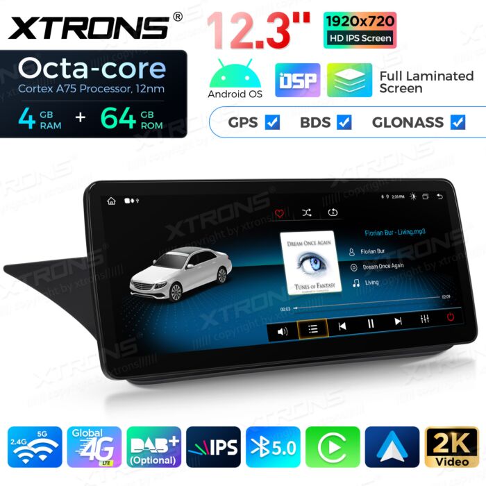 Autoradio Android da 12,3" per Mercedes-Benz Classe E | Apple CarPlay e Android Auto QLM2240M12EL