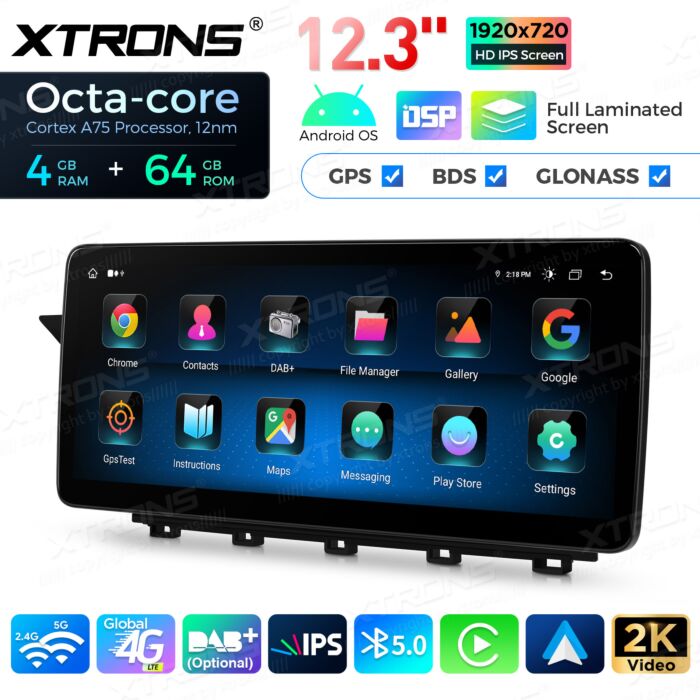 Autoradio Android da 12,3" per Mercedes-Benz Classe GLK | Apple CarPlay e Android Auto QBMH2450M12BL
