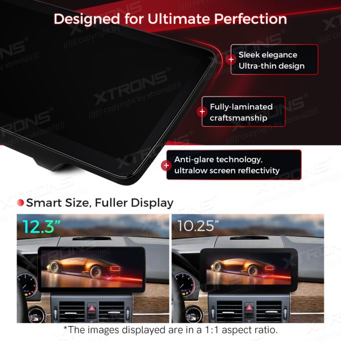 Autoradio Android da 12,3" per Mercedes-Benz Classe GLK | Apple CarPlay e Android Auto QBMH2450M12BL