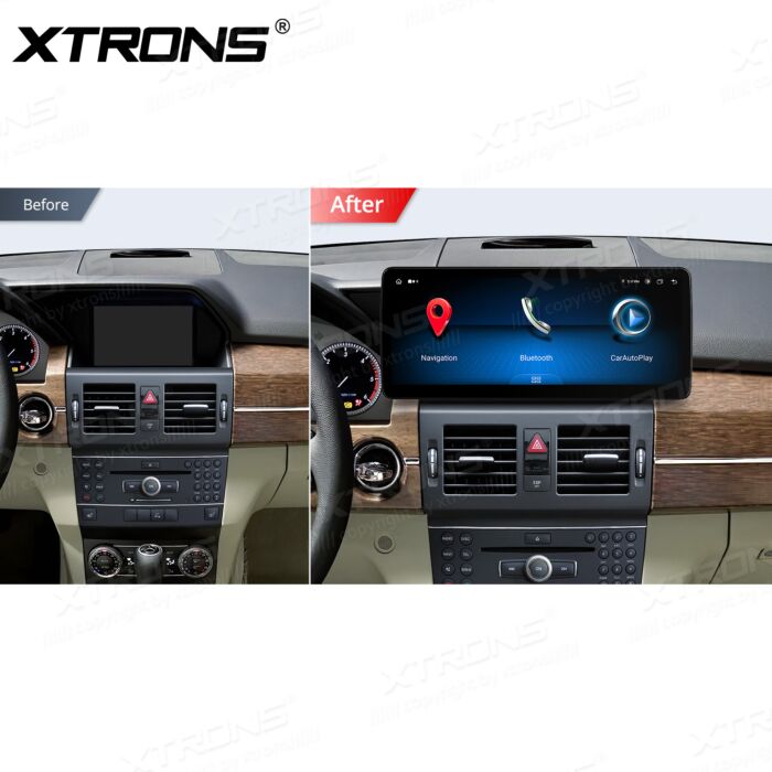 Autoradio Android da 12,3" per Mercedes-Benz Classe GLK | Apple CarPlay e Android Auto QBMH2450M12BL