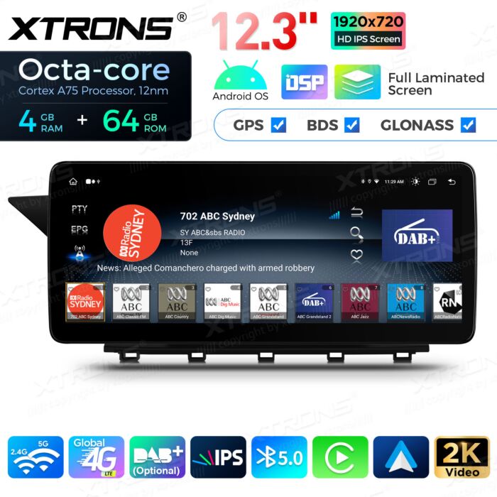 Autoradio Android da 12,3" per Mercedes-Benz Classe GLK | Apple CarPlay e Android Auto QLM2240M12GLK40L
