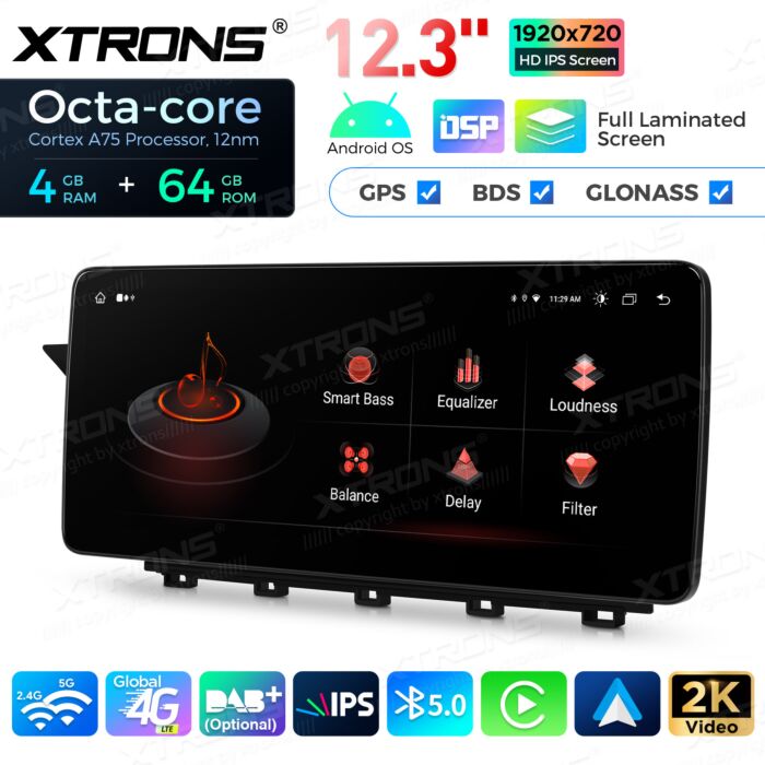 Autoradio Android da 12,3" per Mercedes-Benz Classe GLK | Apple CarPlay e Android Auto QBMH2450M12BL