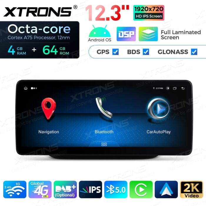 Autoradio Android da 12,3" per Mercedes-Benz Classe B | Apple CarPlay e Android Auto QLM2245M12BL