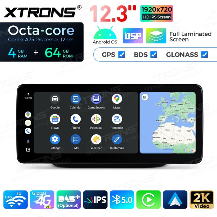 Autoradio Android da 12,3" per Mercedes-Benz Classe B | Apple CarPlay e Android Auto QLM2245M12BL