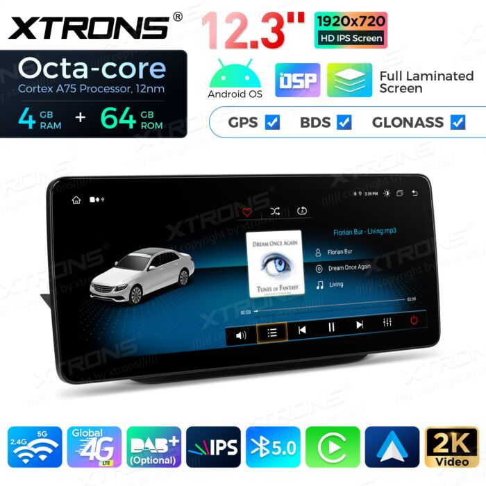 Autoradio Android da 12,3" per Mercedes-Benz Classe B | Apple CarPlay e Android Auto QLM2245M12BL