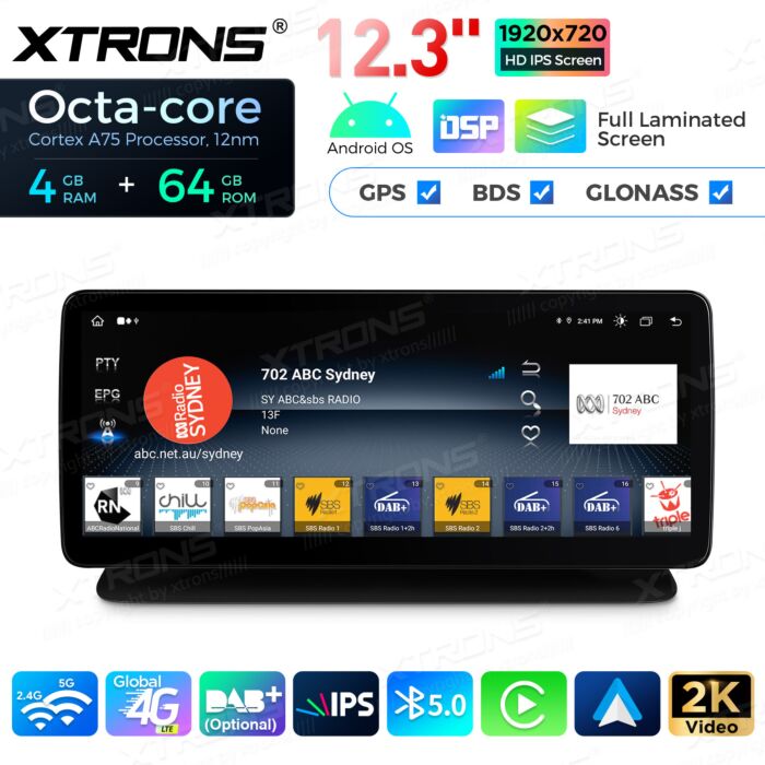 Autoradio Android da 12,3" per Mercedes-Benz | Apple CarPlay e Android Auto | QLM2245M12CLS