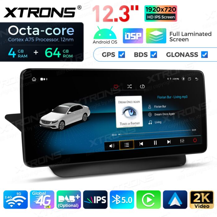 Autoradio Android da 12,3" per Mercedes-Benz Classe E | Apple CarPlay e Android Auto QLM2245M12ECL