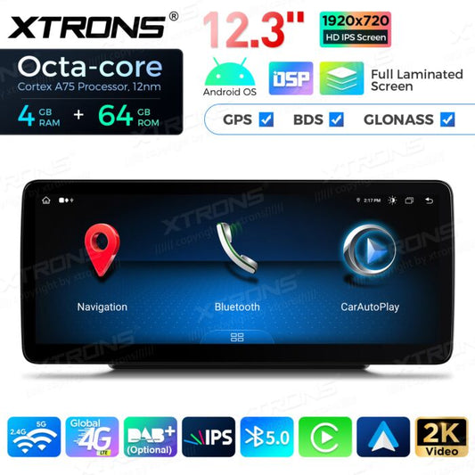 Autoradio Android da 12,3" per vari modelli Mercedes-Benz | Apple CarPlay e Android Auto | QLM2250M12C5