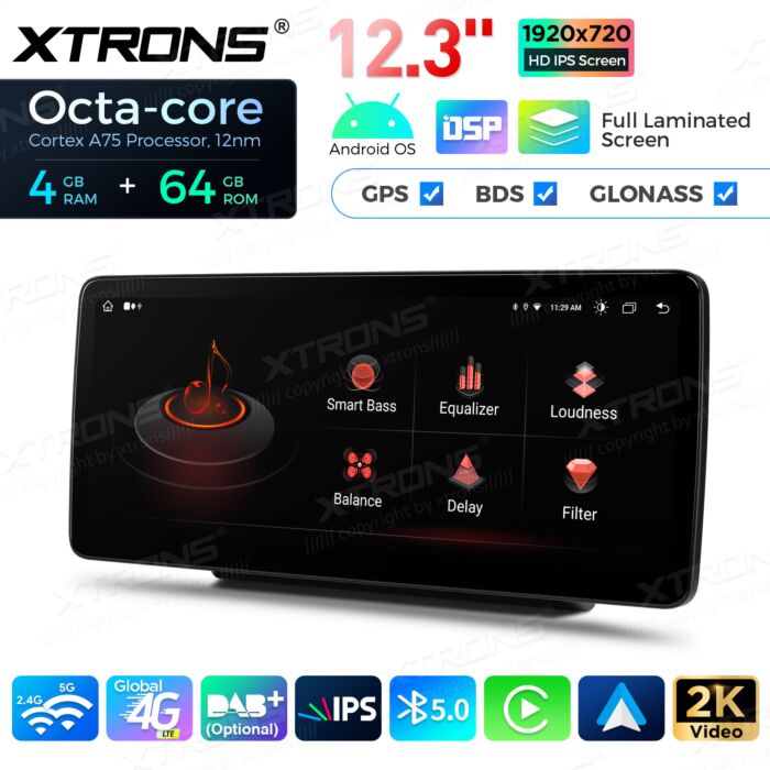 Autoradio Android da 12,3" per vari modelli Mercedes-Benz | Apple CarPlay e Android Auto | QLM2250M12C5