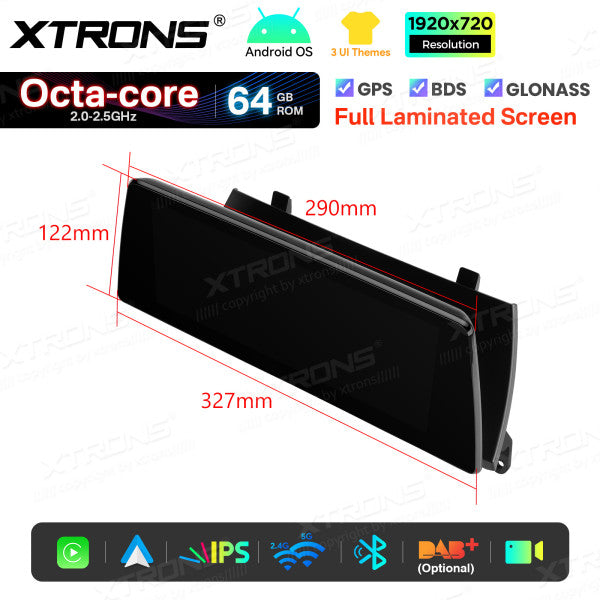 BMW X5 E70 X6 E71 CCC/CIC 10,25'' Android OS  8 Core 2+64GB 4G LTE CarPlay Android Auto DSP  QTB10X5CCL