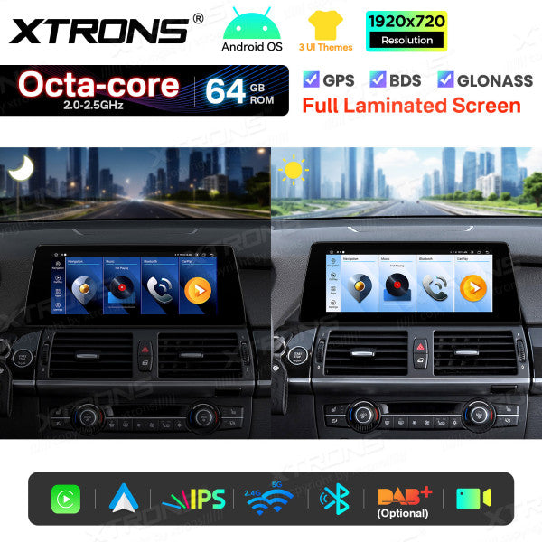BMW X5 E70 X6 E71 CCC/CIC 10,25'' Android OS  8 Core 2+64GB 4G LTE CarPlay Android Auto DSP  QTB10X5CCL