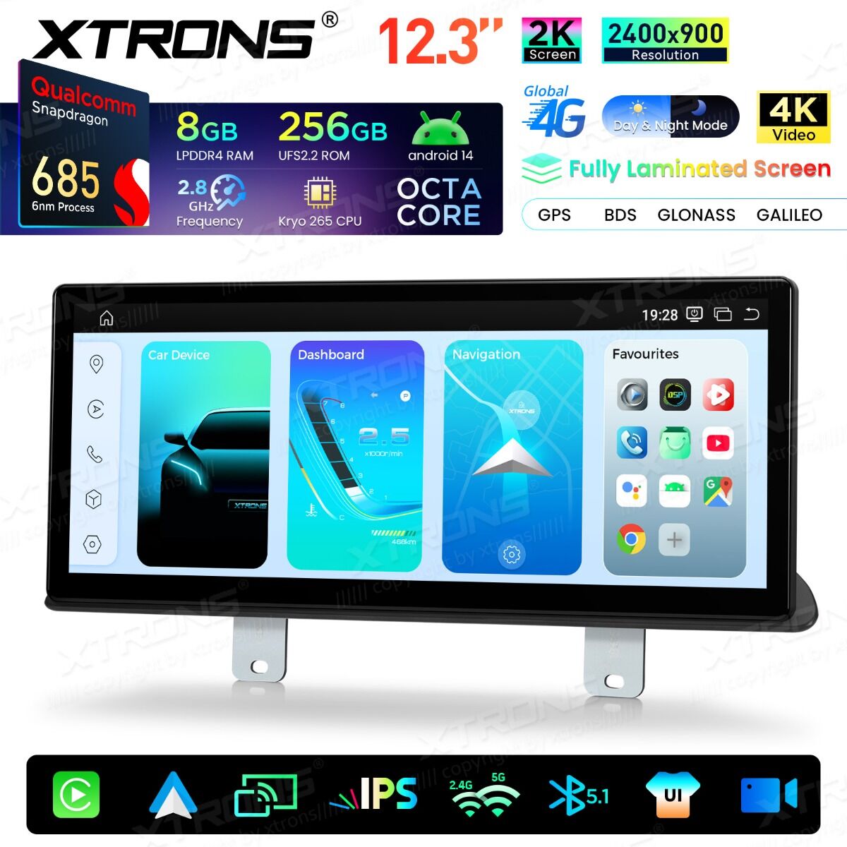 BMW Serie 5 G30/G31 (2018-) EVO Android da 12,3 " Qualcomm 685, 8+256 GB di RAM e schermo 2K  QWBX24EVB12FVN
