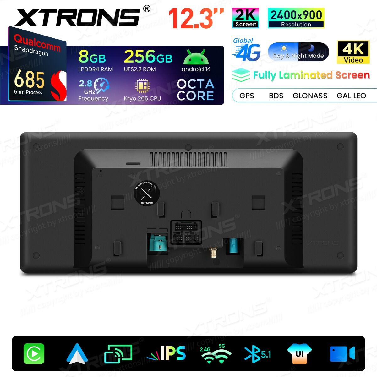 BMW Serie 5 G30/G31 (2018-) EVO Android da 12,3 " Qualcomm 685, 8+256 GB di RAM e schermo 2K  QWBX24EVB12FVN