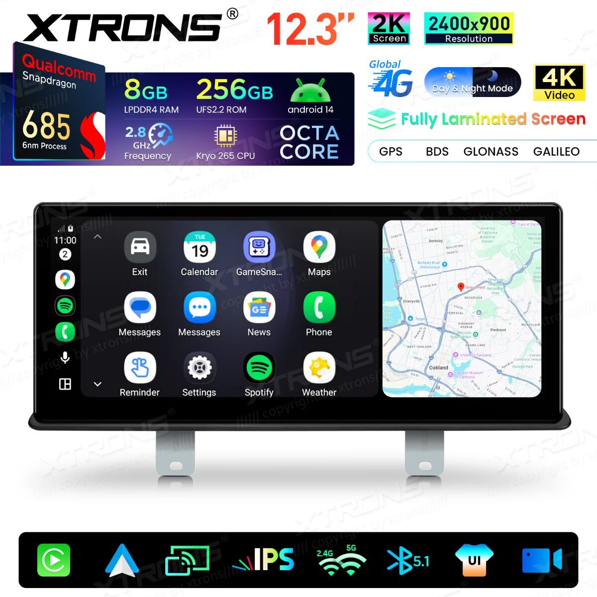 BMW Serie 5 G30/G31 (2018-) EVO Android da 12,3 " Qualcomm 685, 8+256 GB di RAM e schermo 2K  QWBX24EVB12FVN